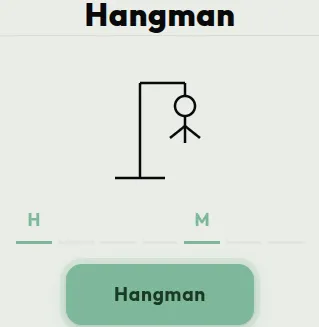Denná hra Obesenec zadarmo - hádaj tajné slovo písmeno po písmene, kým nebude panáčik hotový.